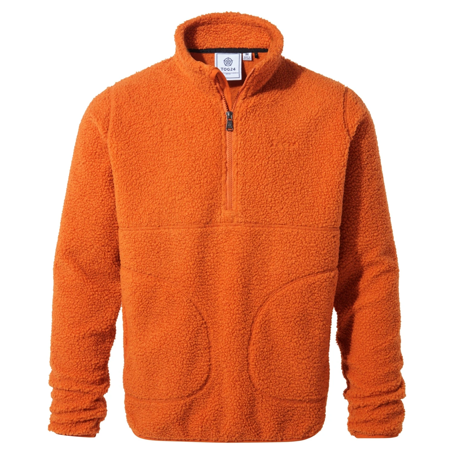Adams Mens Sherpa Half Zip Fleece - Dark Orange - Image 8