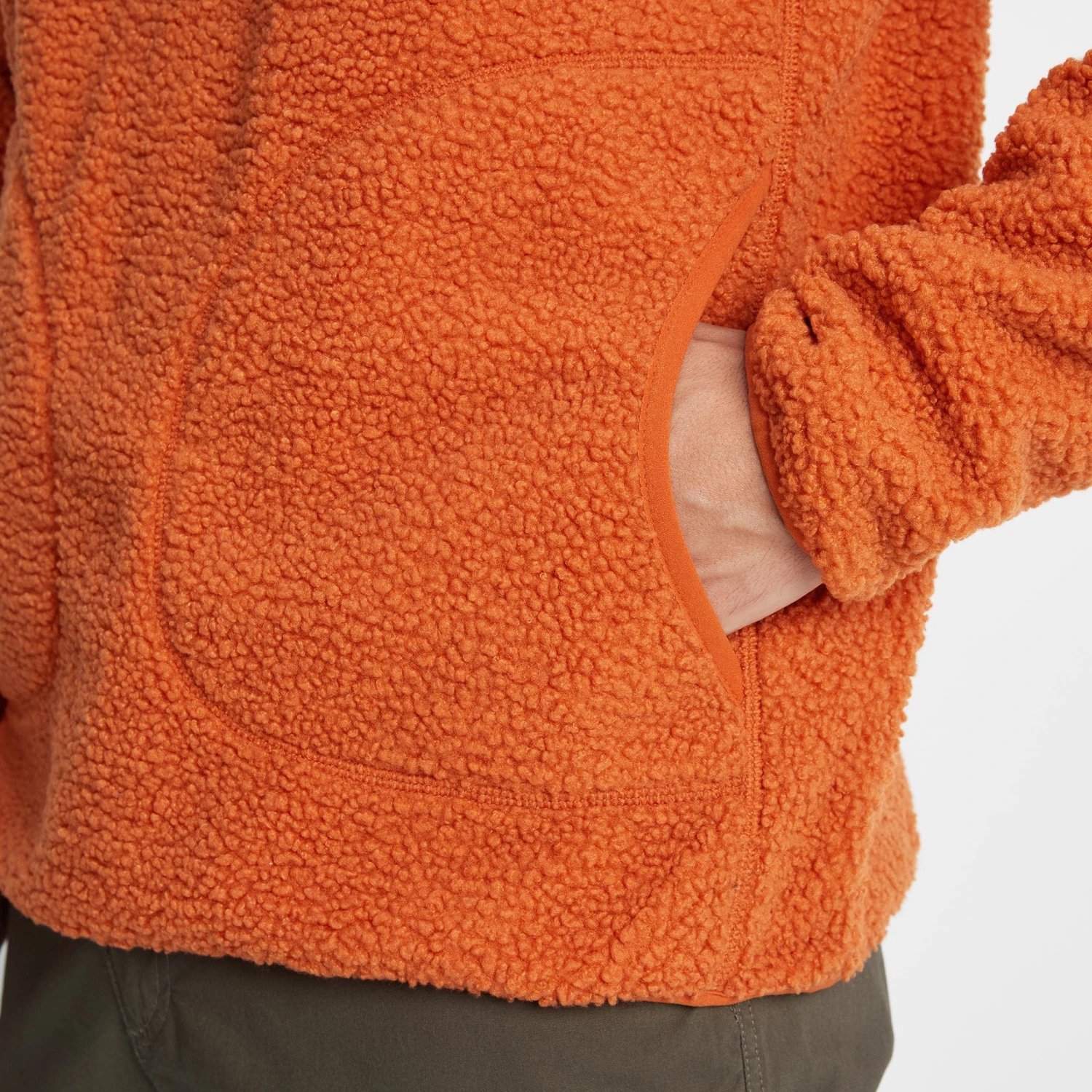 Adams Mens Sherpa Half Zip Fleece - Dark Orange - Image 7