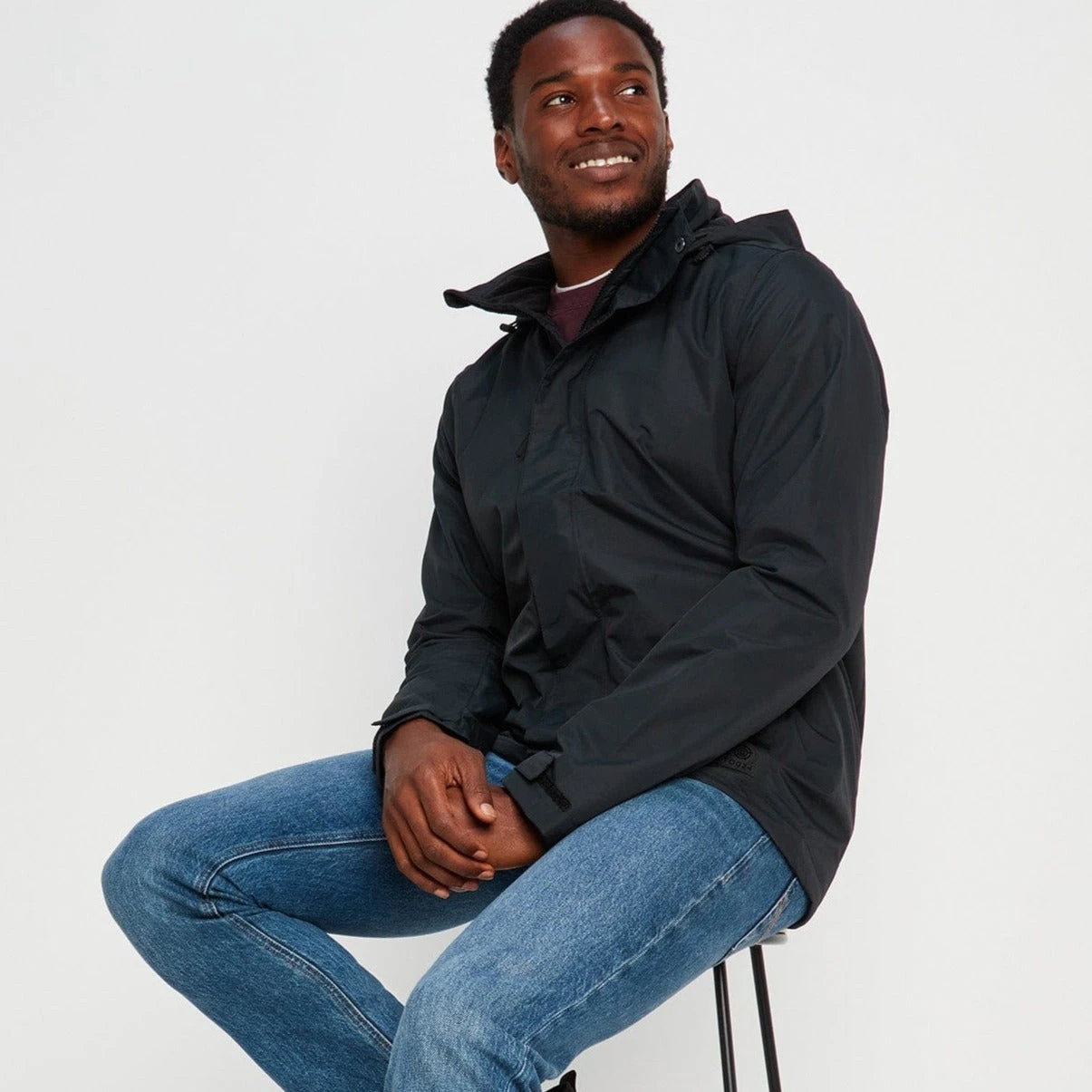 Airton Mens Waterproof Jacket - Black - Image 2