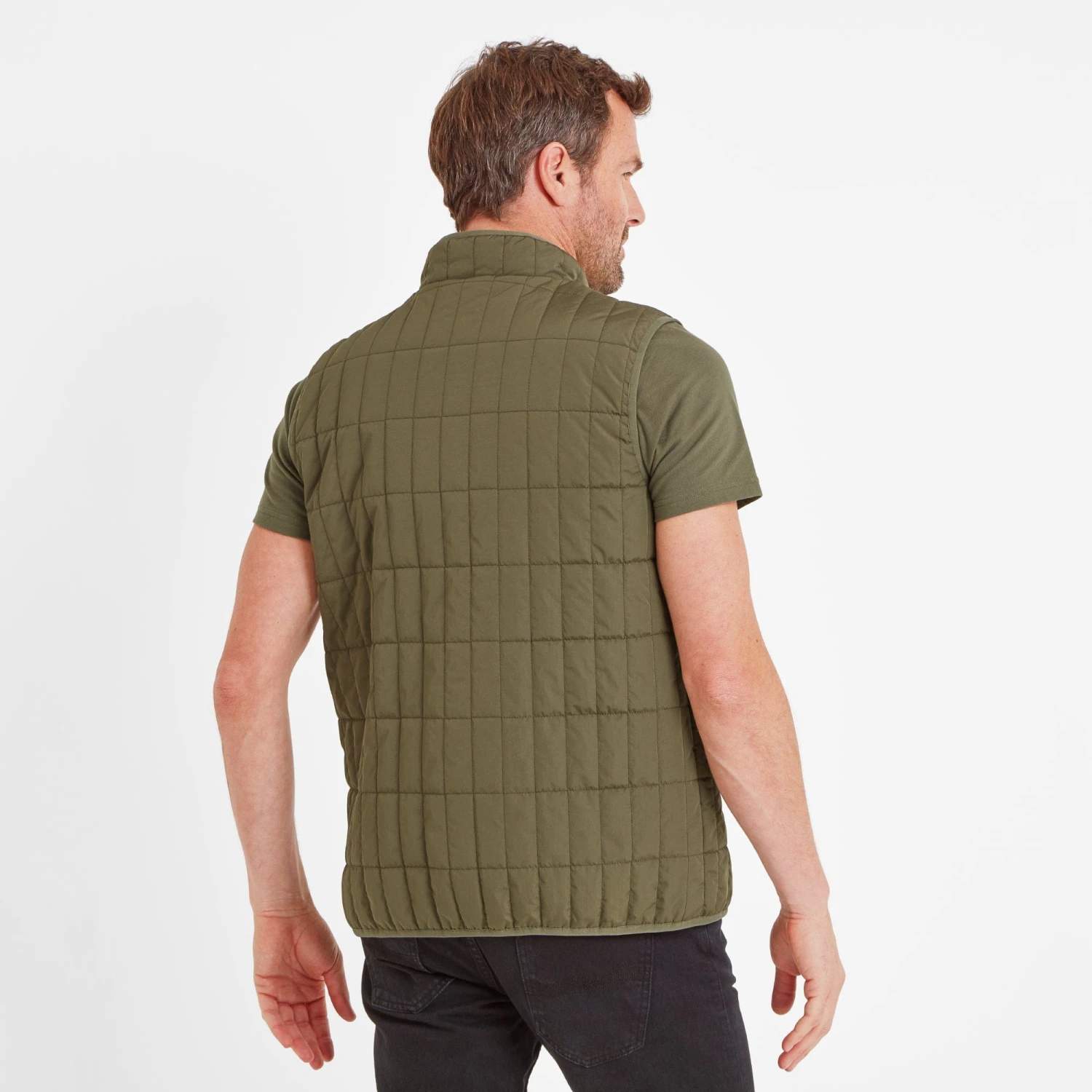 Ashmore Mens Padded Gilet - Khaki - Image 4