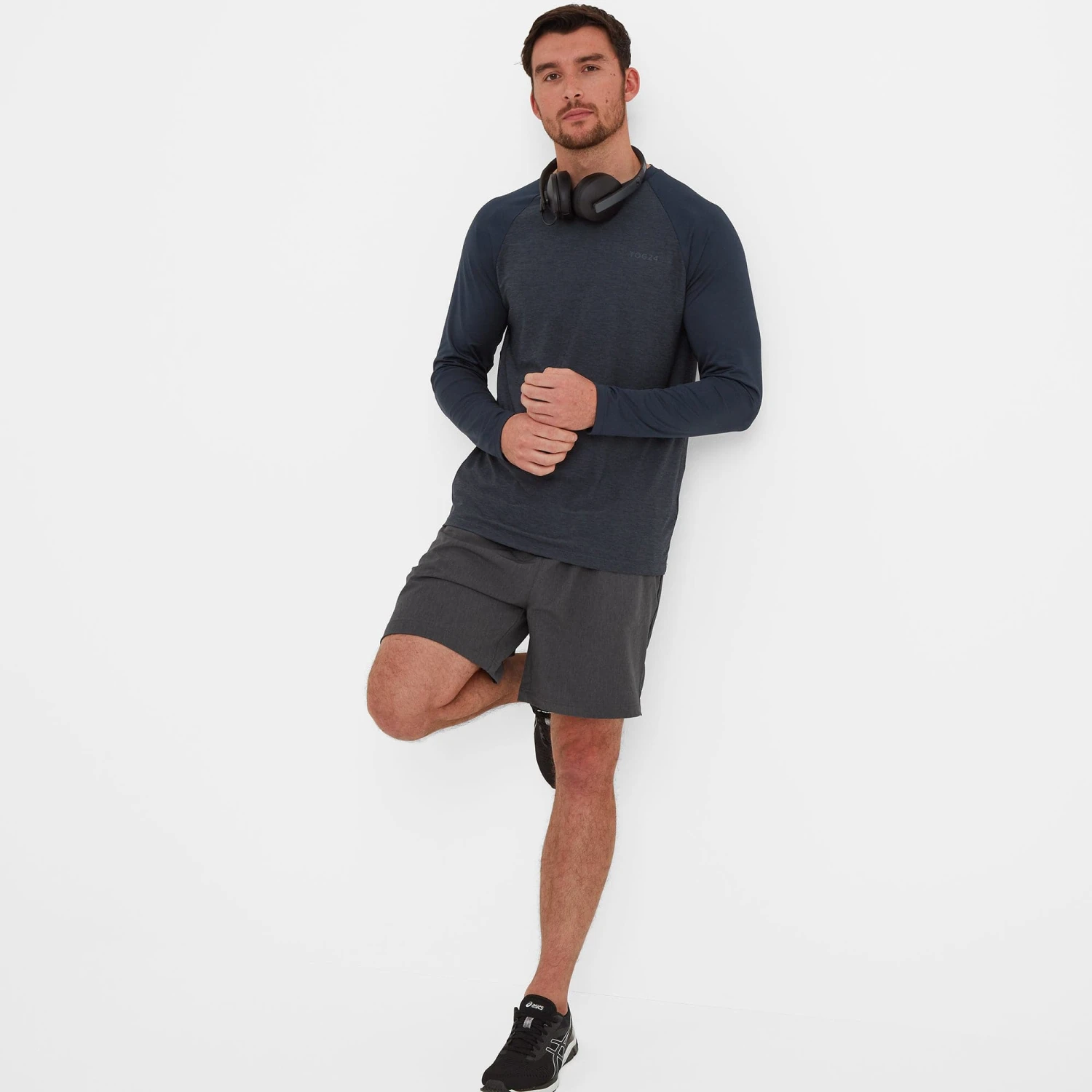 Baldwin Mens Long Sleeve Tech T-Shirt - Dark Indigo - Image 3