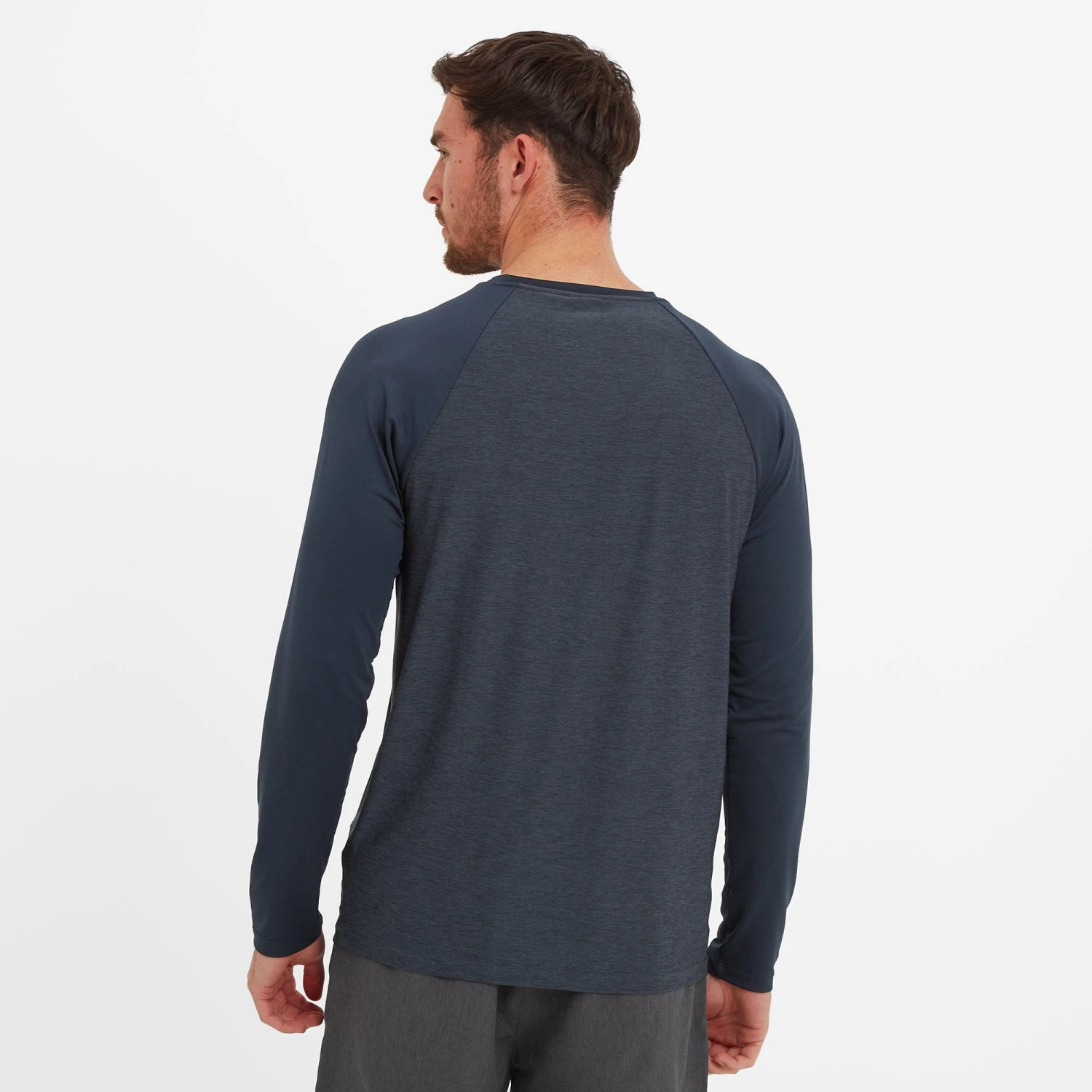 Baldwin Mens Long Sleeve Tech T-Shirt - Dark Indigo - Image 4