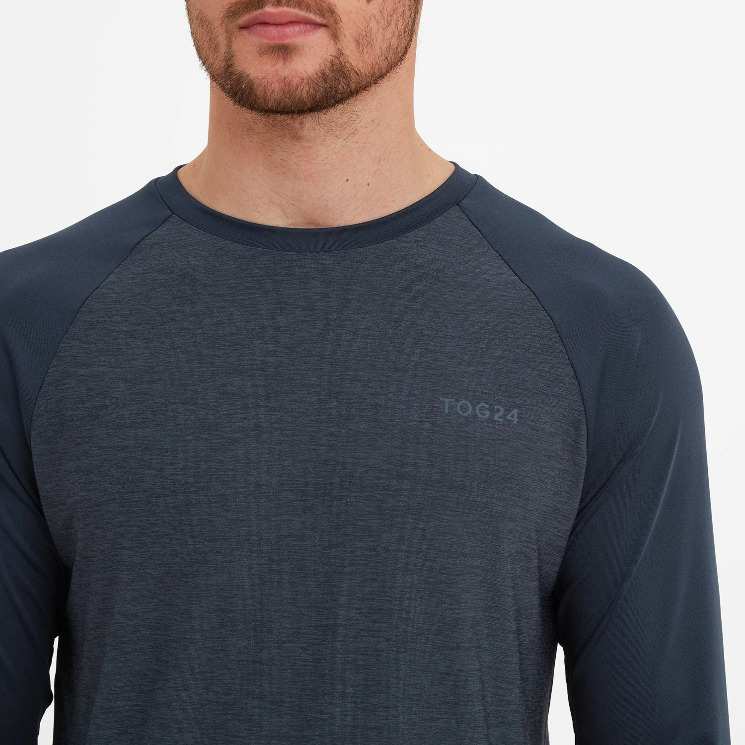 Baldwin Mens Long Sleeve Tech T-Shirt - Dark Indigo - Image 5
