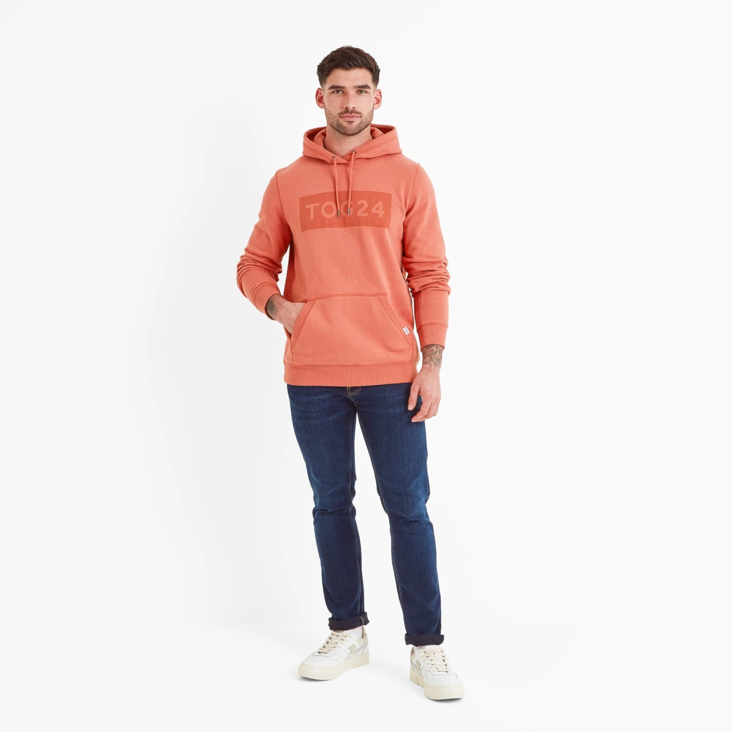Barron Mens Hoodie - Washed Red - Image 2