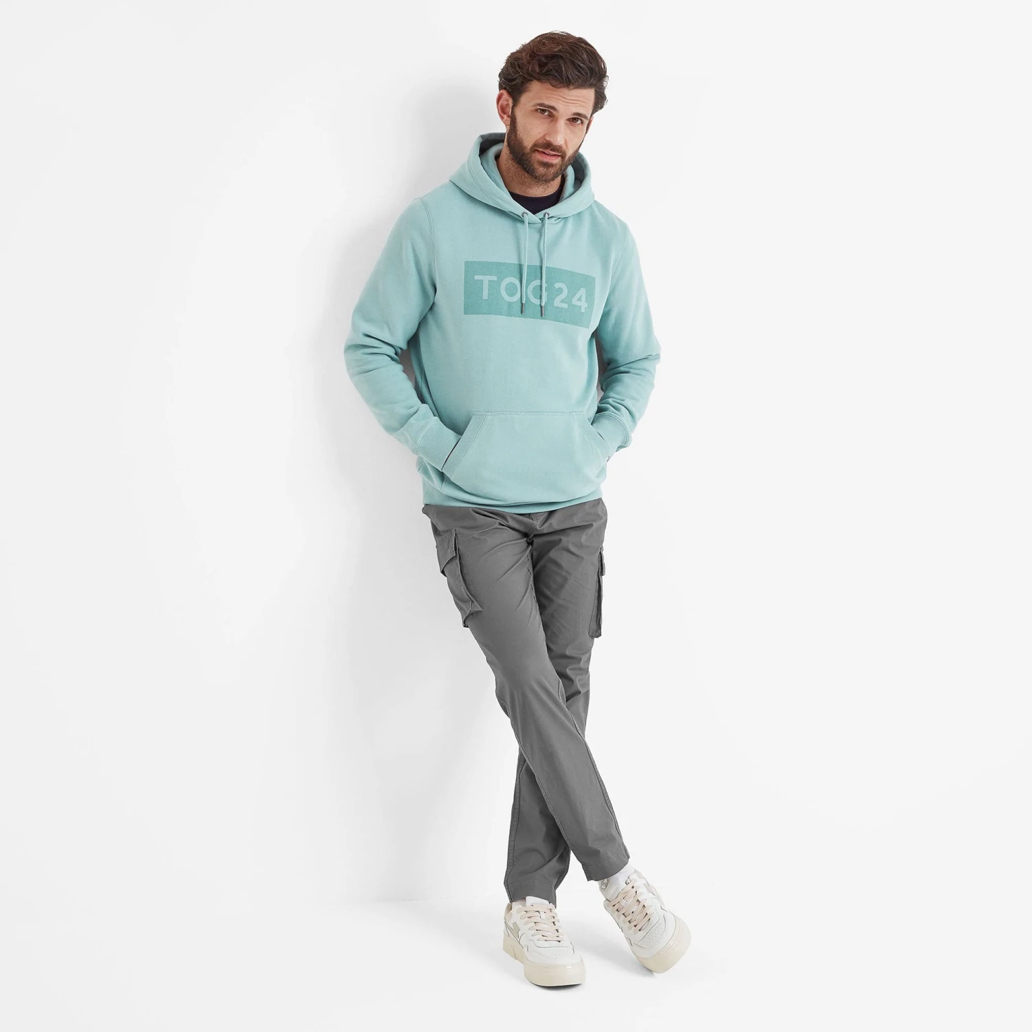 Barron Mens Hoodie - Muted Teal - Image 2