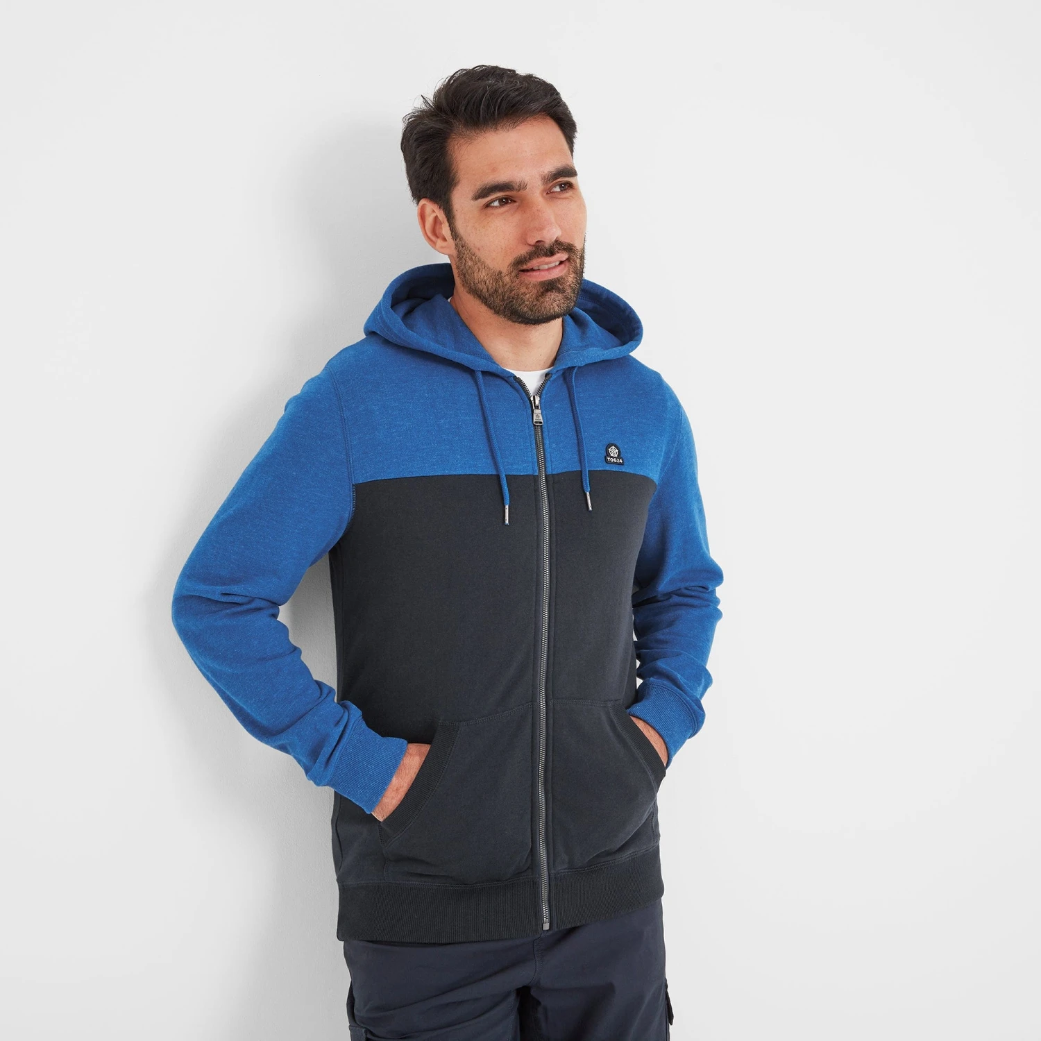 Boyce Mens Hoody - Dark Indigo/Sapphire Blue Marl - Image 7