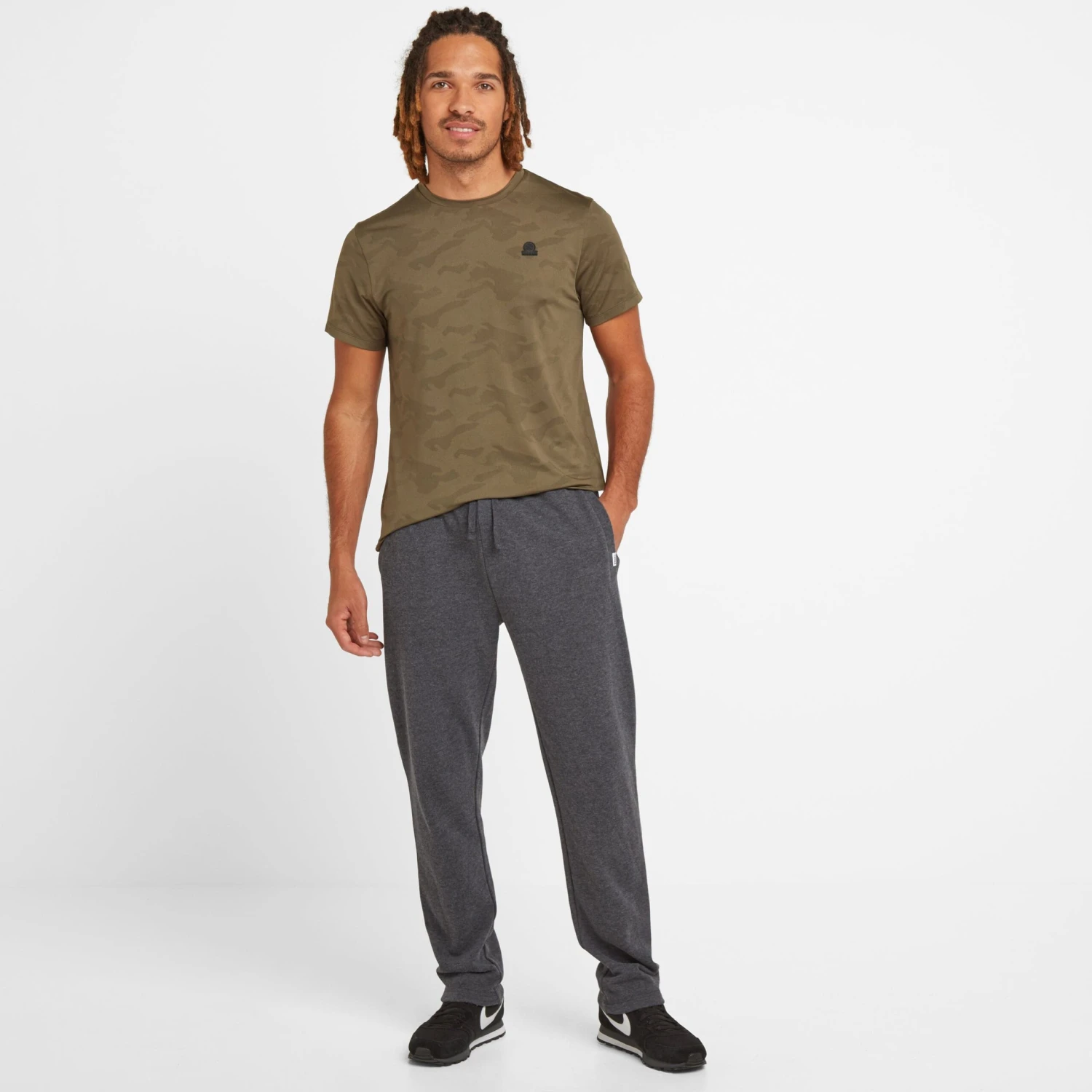 Bradley Mens Sweat Pants - Dark Grey Marl - Image 4