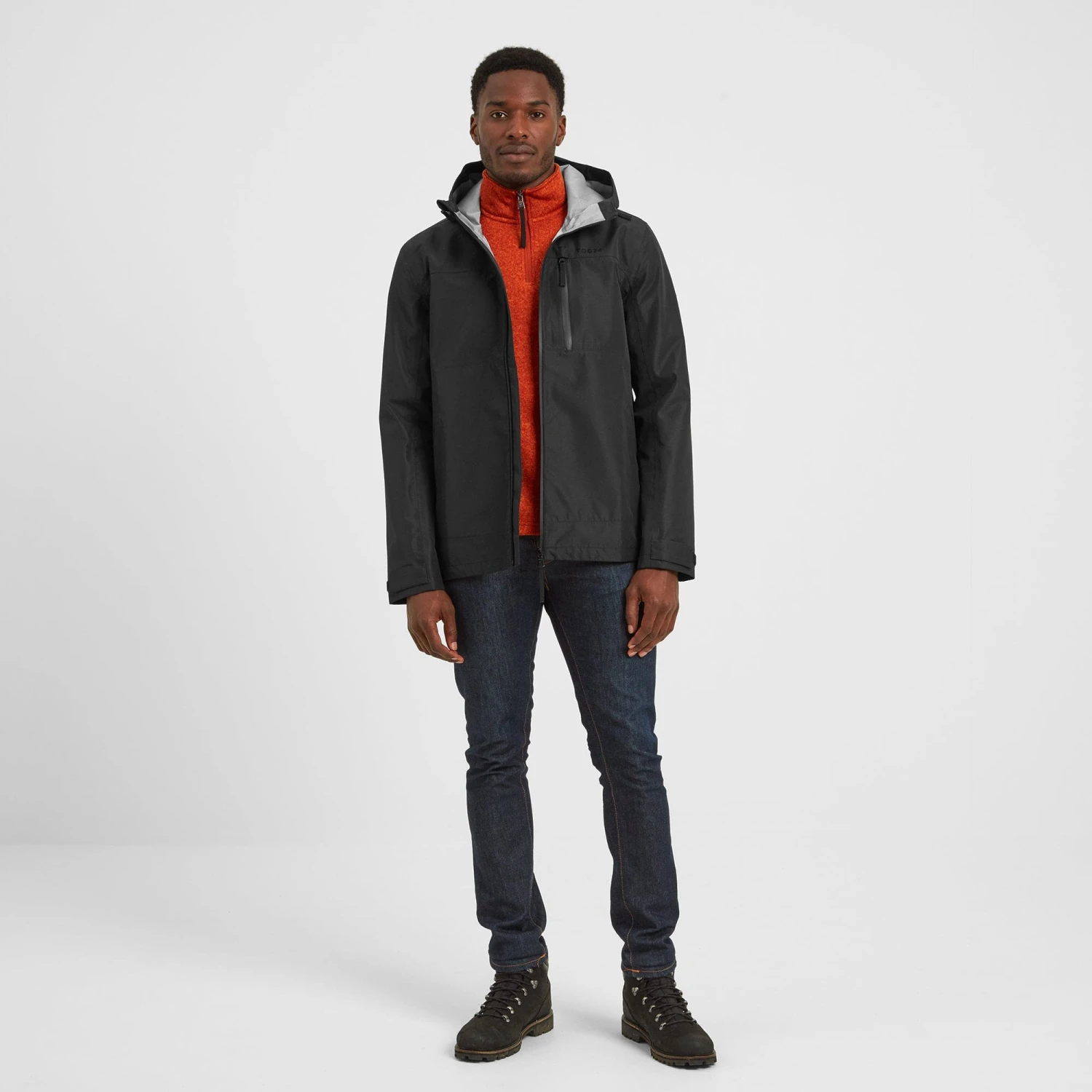 Briercliffe Mens Waterproof Jacket - Washed Black - Image 4