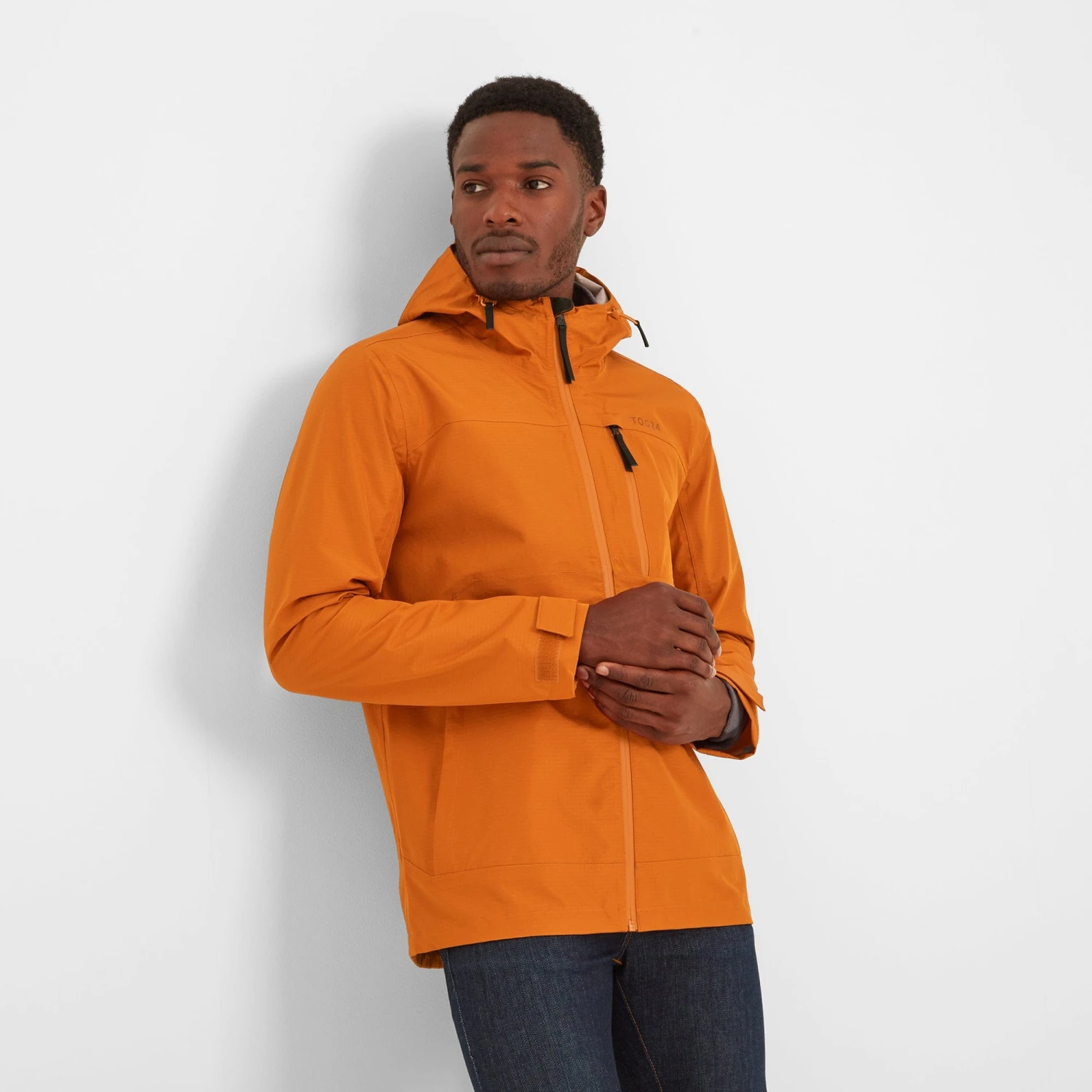 Briercliffe Mens Waterproof Jacket - Dark Orange - Image 8