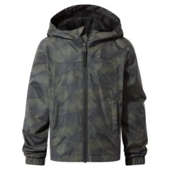 Copley Kids Waterproof Jacket - Khaki Dot Camo Print