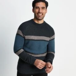 Darius Mens Jumper - Petrol Blue
