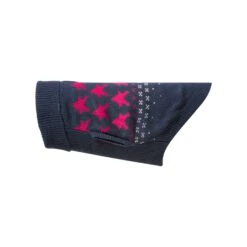 Doodle Knitted Dog Coat - Cerise Star Fairisle XL