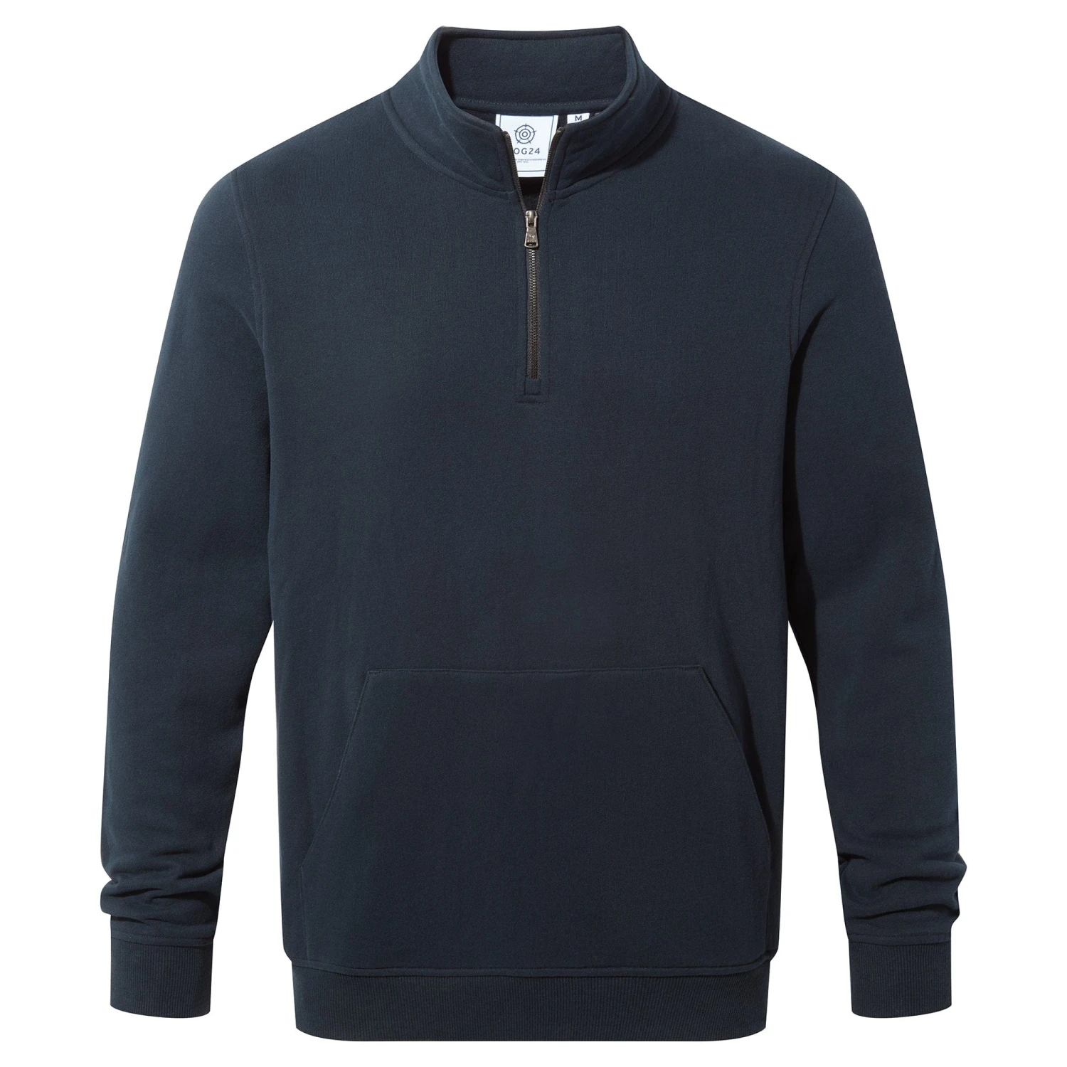 Dorian Mens Quarter Zip Sweat - Dark Indigo - Image 5