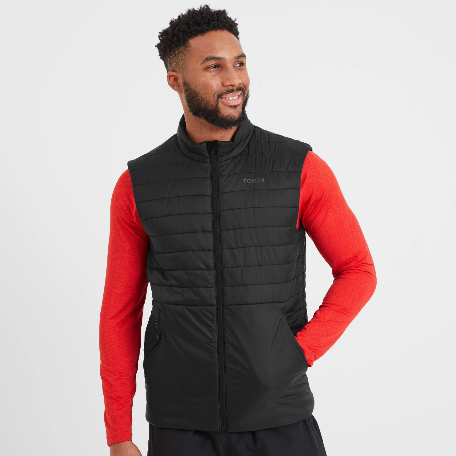 Dorrington Mens Running Gilet - Black - Image 2