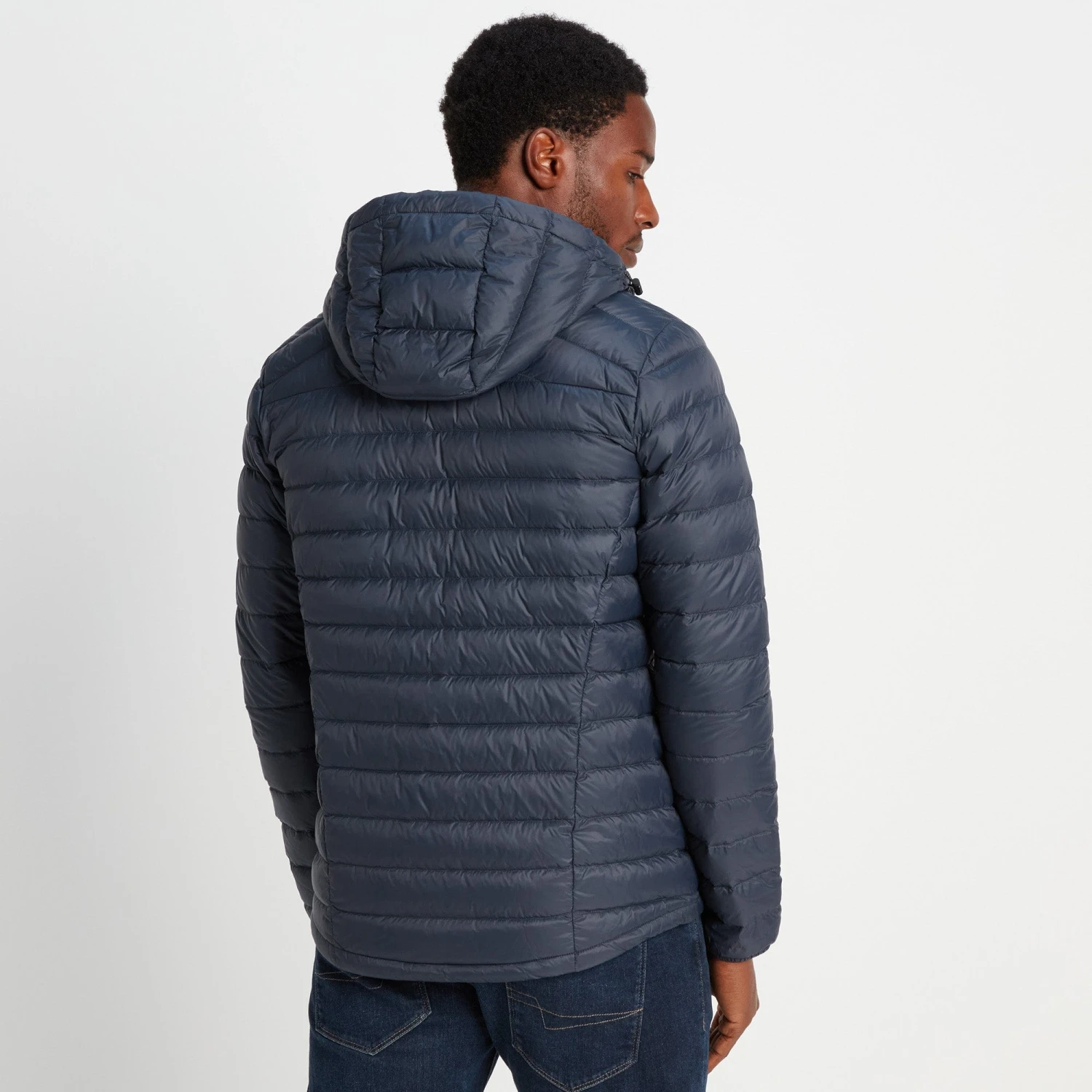 Drax Mens Hooded Down Jacket - Navy - Image 3