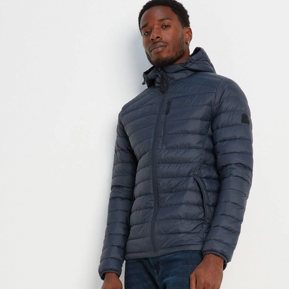 Drax Mens Hooded Down Jacket - Navy - Image 4