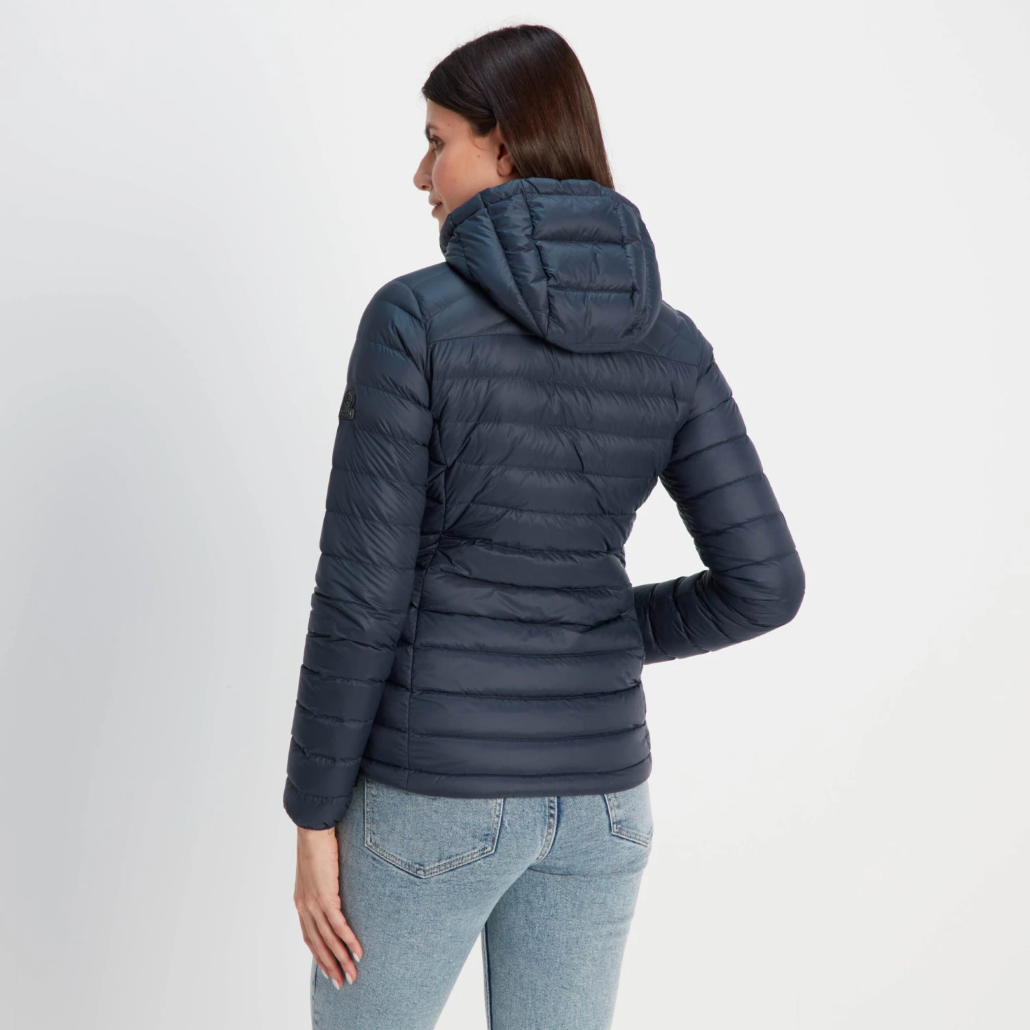 Drax Womens Hooded Down Jacket - Navy - Image 3