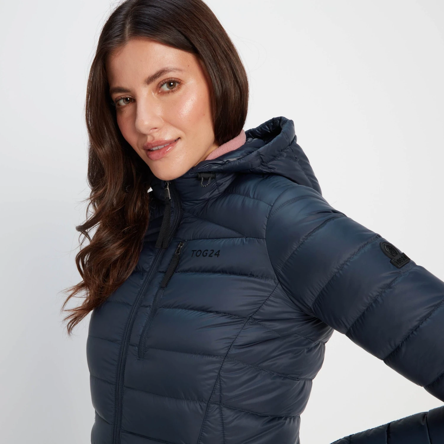 Drax Womens Hooded Down Jacket - Navy - Image 4