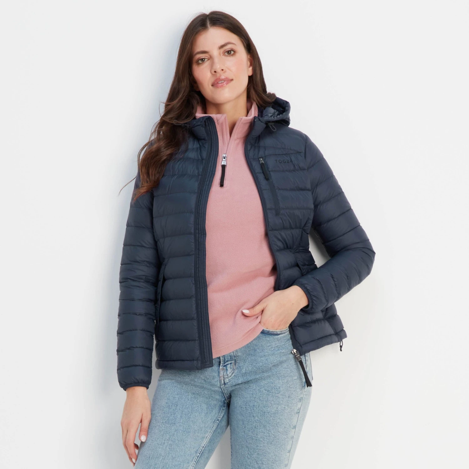 Drax Womens Hooded Down Jacket - Navy - Image 6
