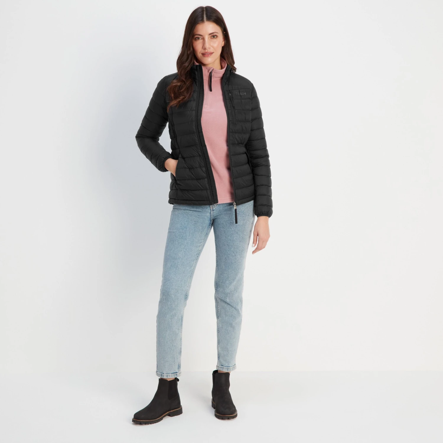 Drax Womens Funnel Down Jacket - Black - Image 4