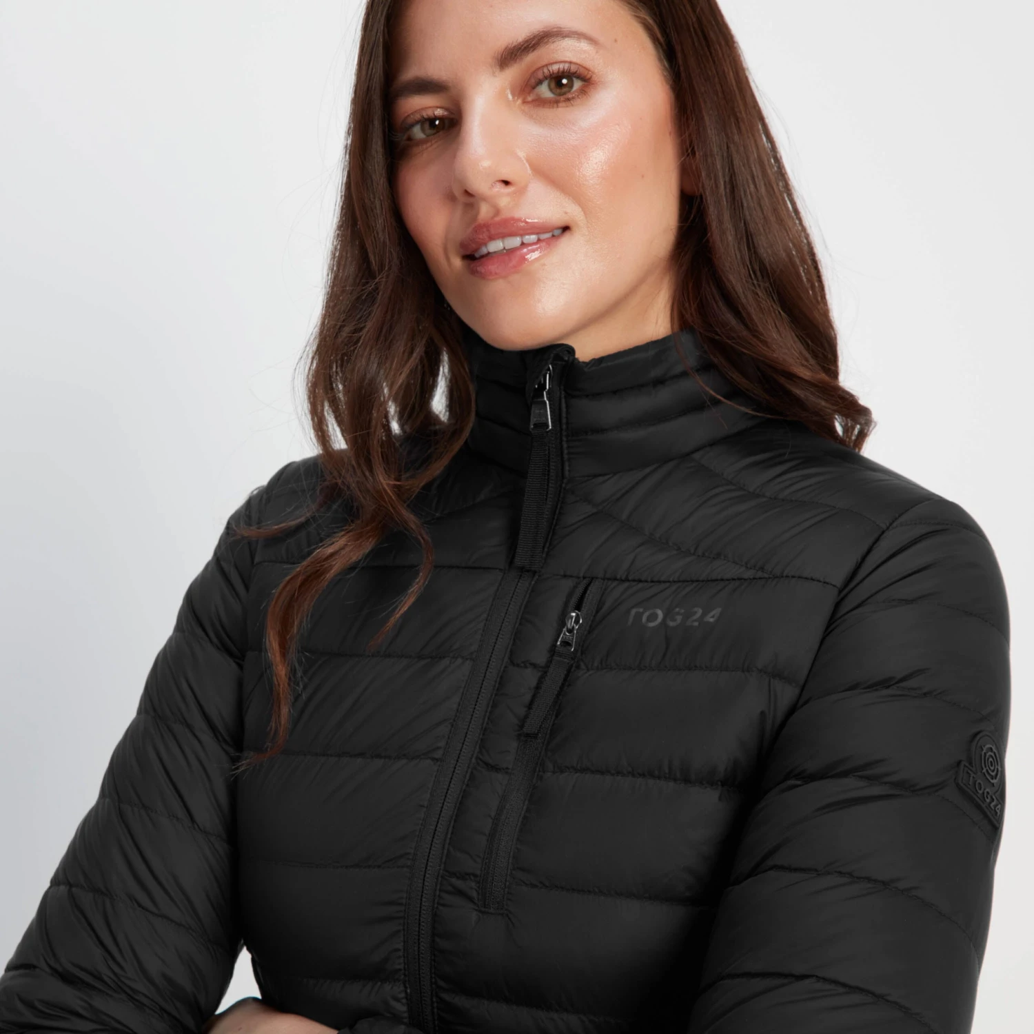 Drax Womens Funnel Down Jacket - Black - Image 2