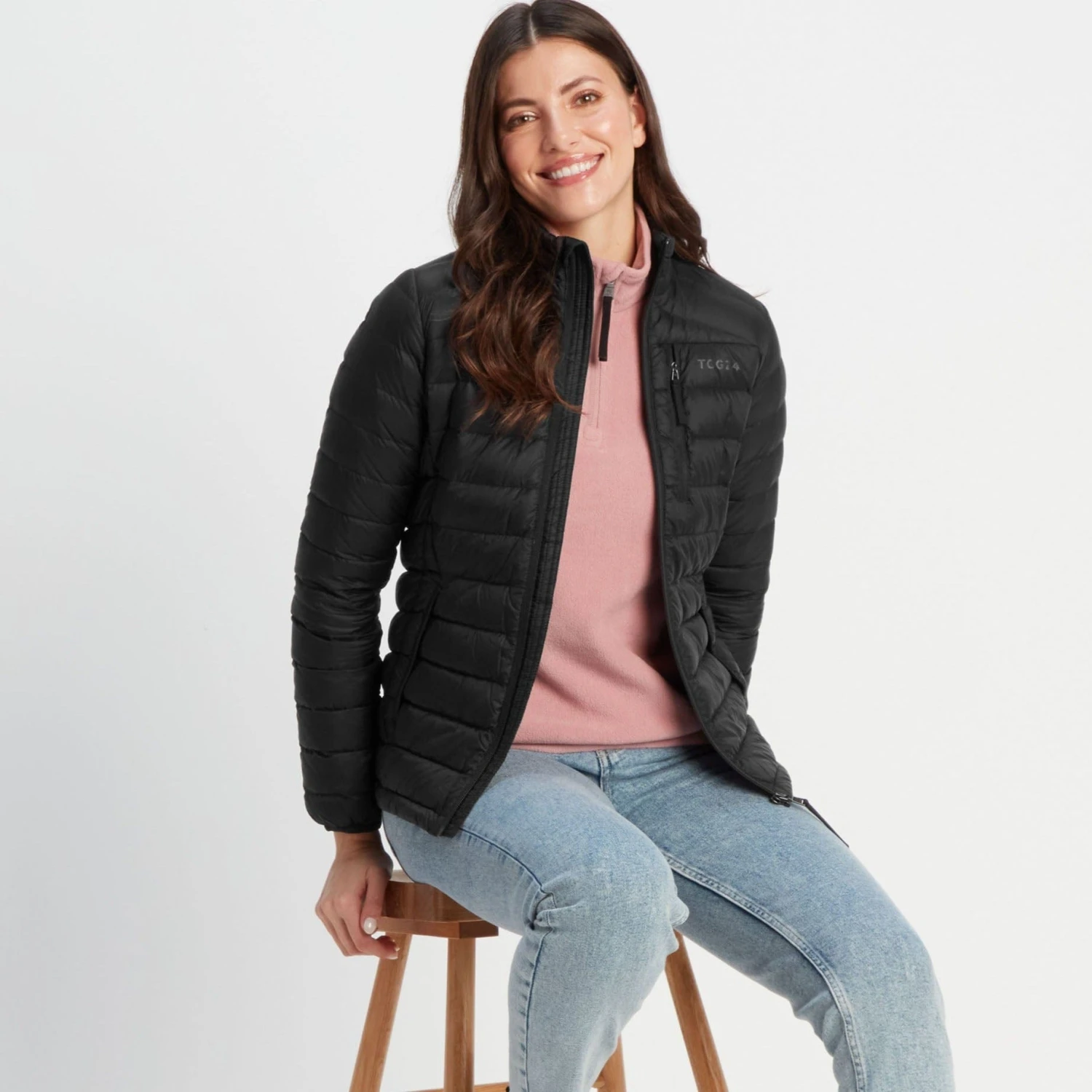 Drax Womens Funnel Down Jacket - Black - Image 3