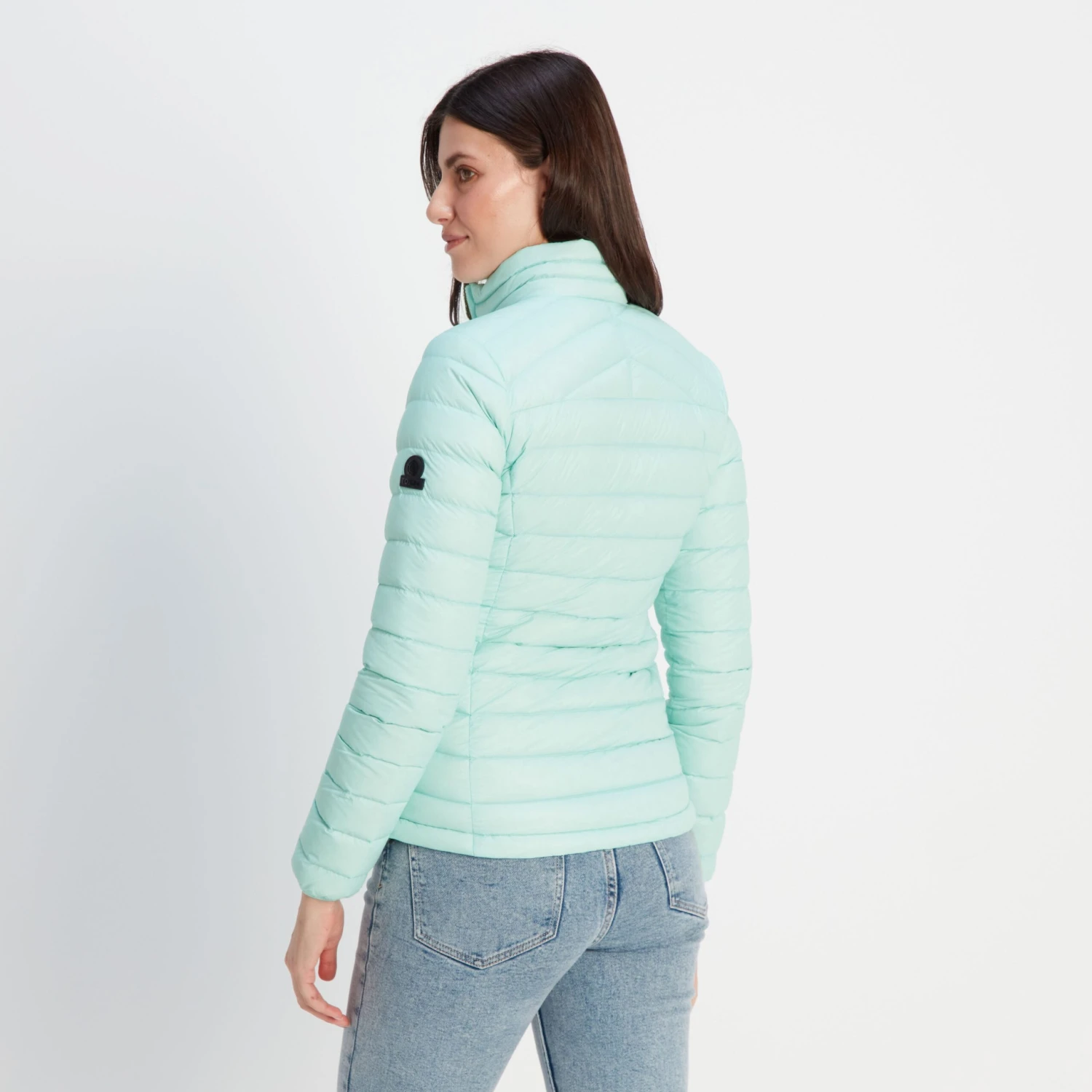 Drax Womens Funnel Down Jacket - Mint Blue - Image 3