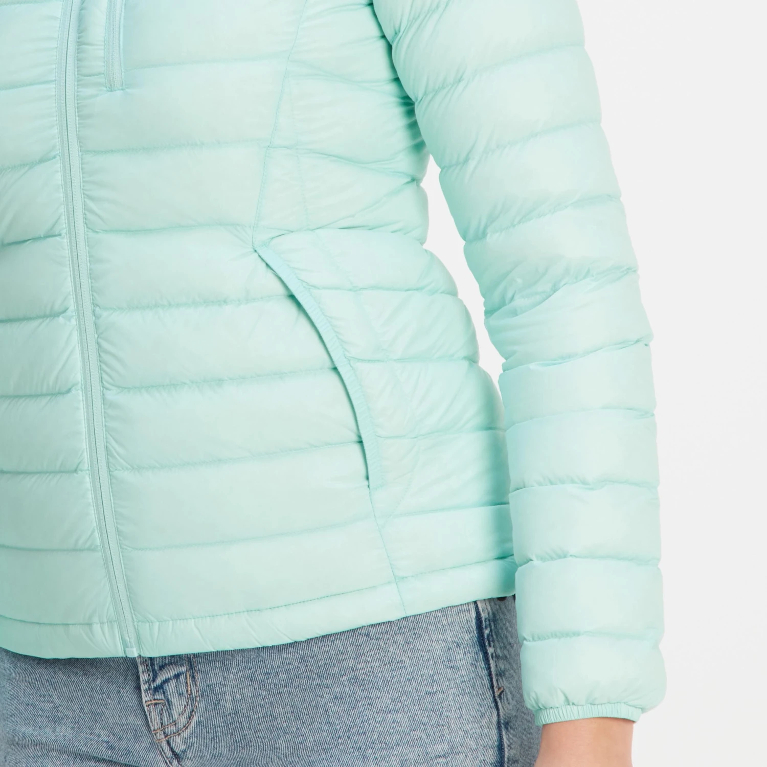Drax Womens Funnel Down Jacket - Mint Blue - Image 4