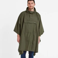Drench Unisex Packable Waterproof Poncho - Khaki