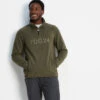 Drewery Mens Quarter Zip Fleece - Khaki