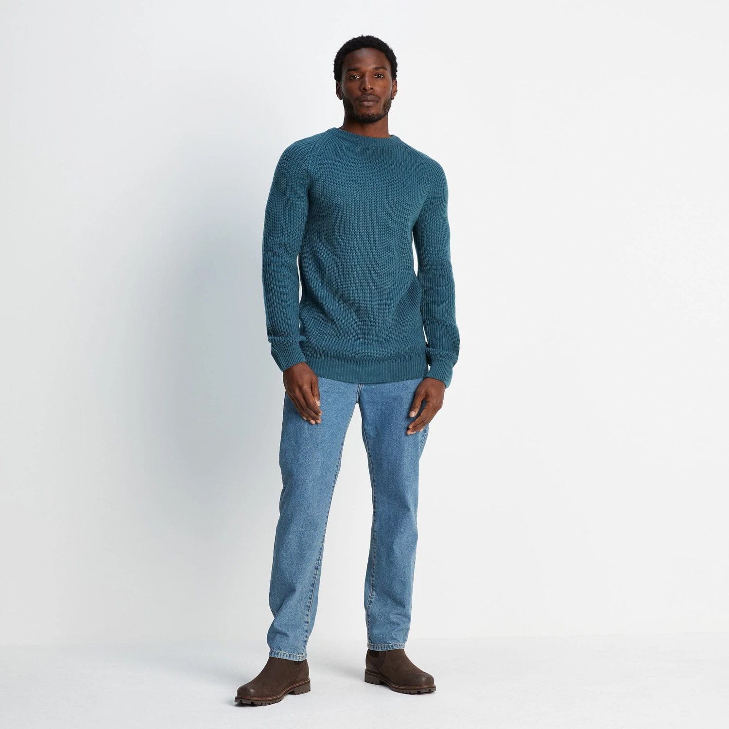 Ezio Mens Jumper - Petrol Blue - Image 3