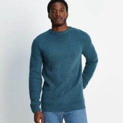 Ezio Mens Jumper - Petrol Blue