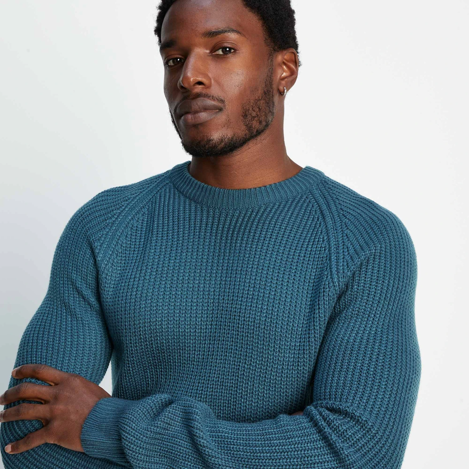 Ezio Mens Jumper - Petrol Blue - Image 5