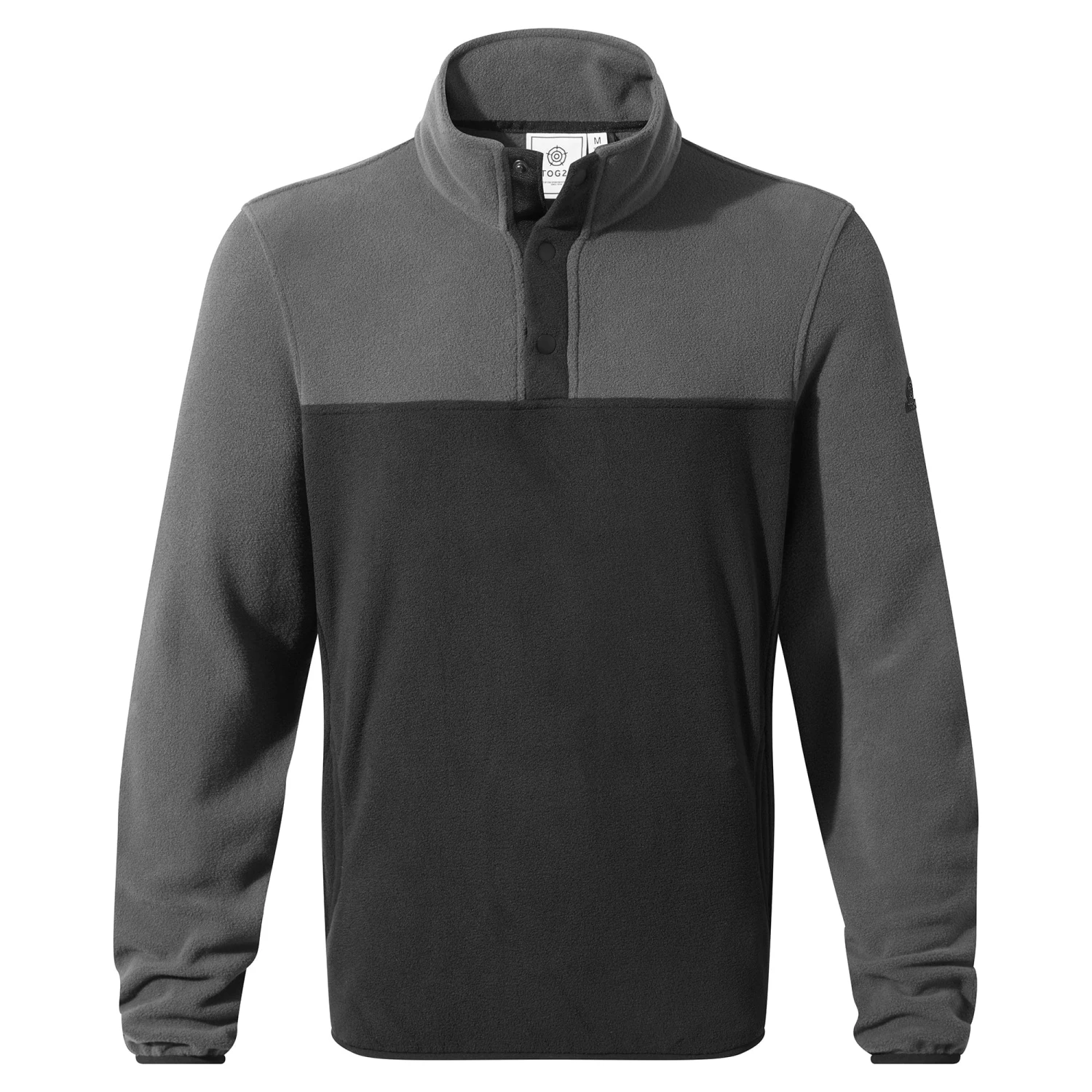 Farlow Mens Press Stud Neck Fleece - Black - Image 7