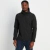 Feizor Mens Shower Resistant Softshell Hooded Jacket - Black
