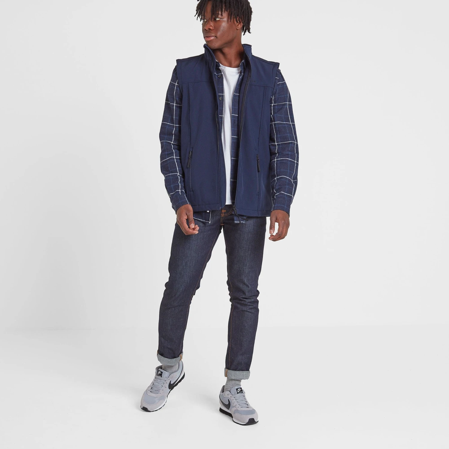 Feizor Mens Shower Resistant Softshell Gilet - Navy - Image 4