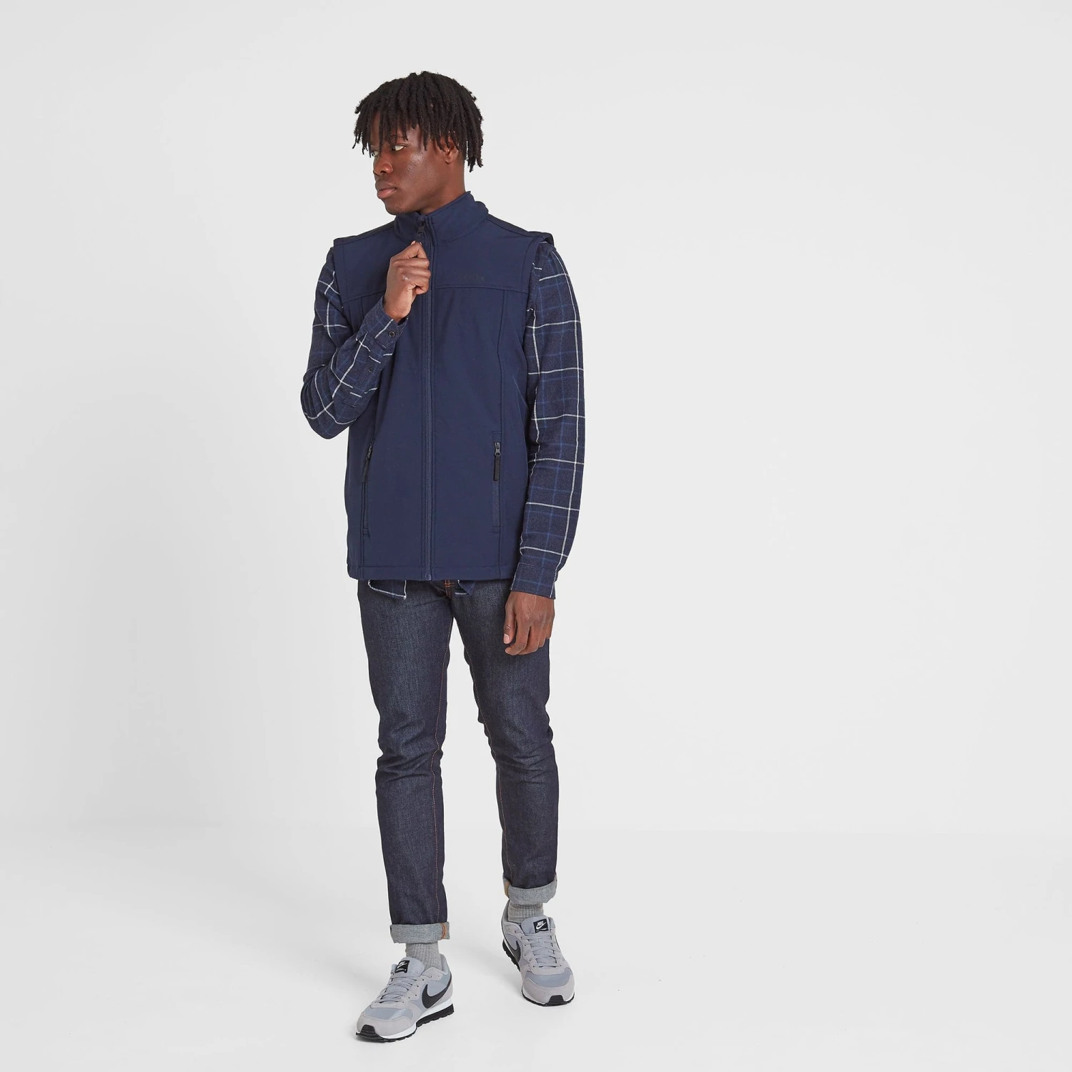 Feizor Mens Shower Resistant Softshell Gilet - Navy - Image 2