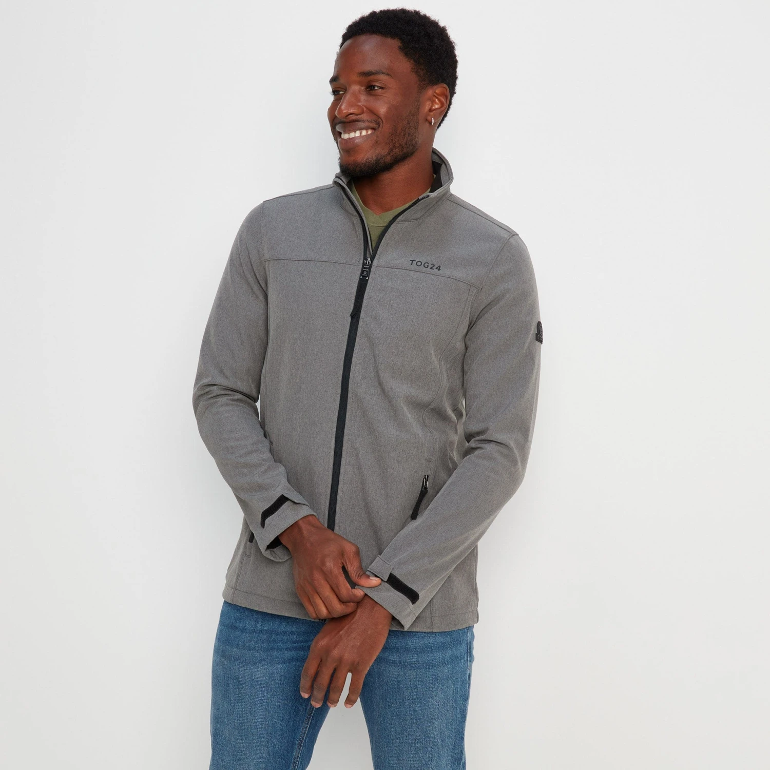 Feizor Mens Shower Resistant Softshell Jacket - Dark Grey Marl