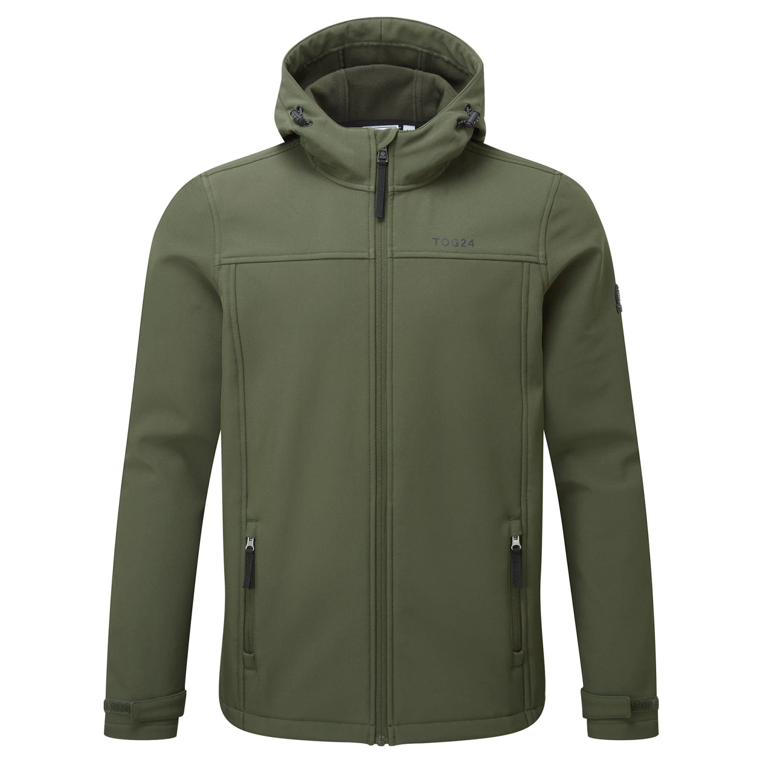 Feizor Mens Shower Resistant Softshell Hooded Jacket - Moss - Image 3