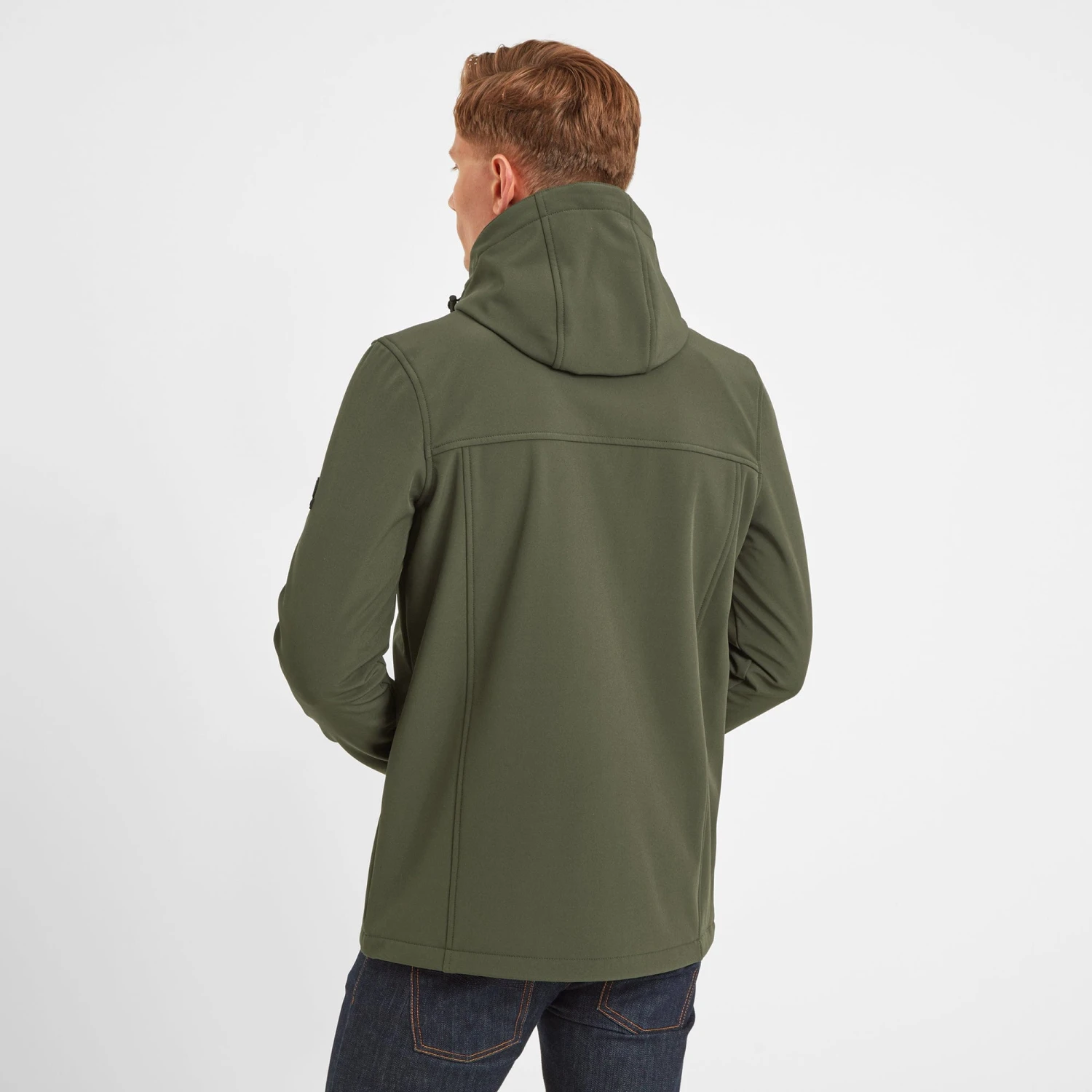 Feizor Mens Shower Resistant Softshell Hooded Jacket - Moss - Image 2