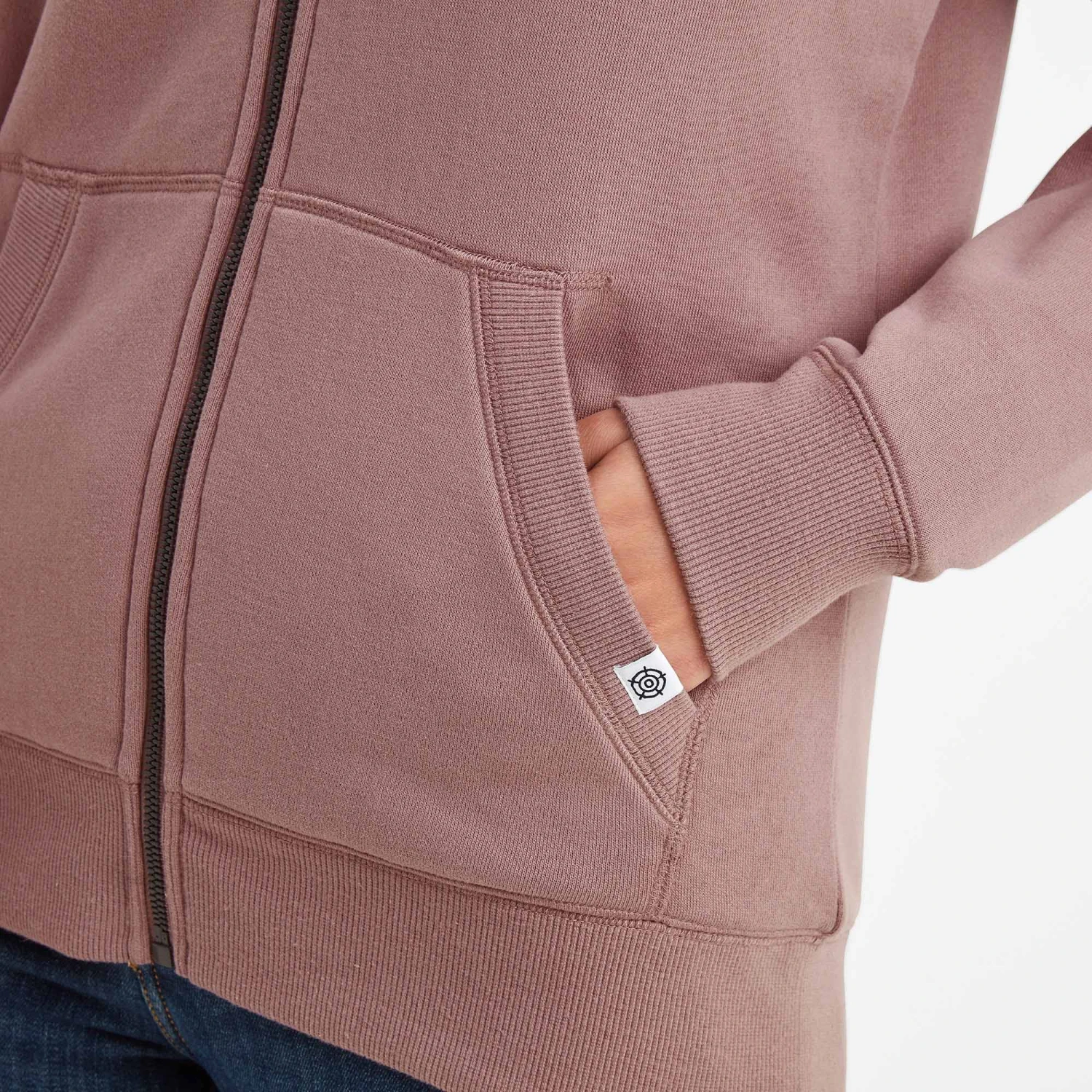 Finch Womens Sherpa Fleece Lined Hoody - Faded Pink - Image 4