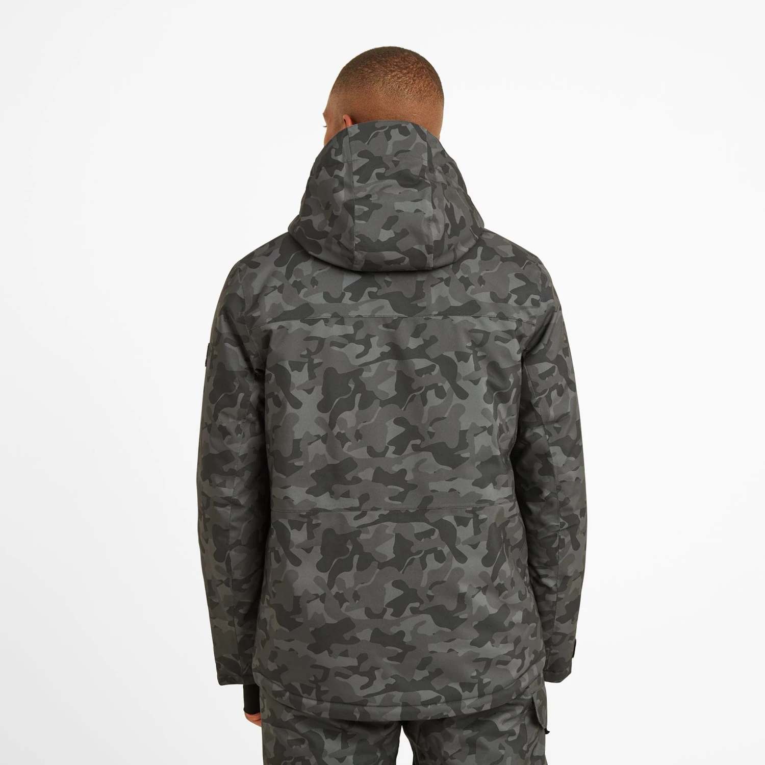 Freestyle Mens Ski Jacket - Steel Grey Camo - Image 3