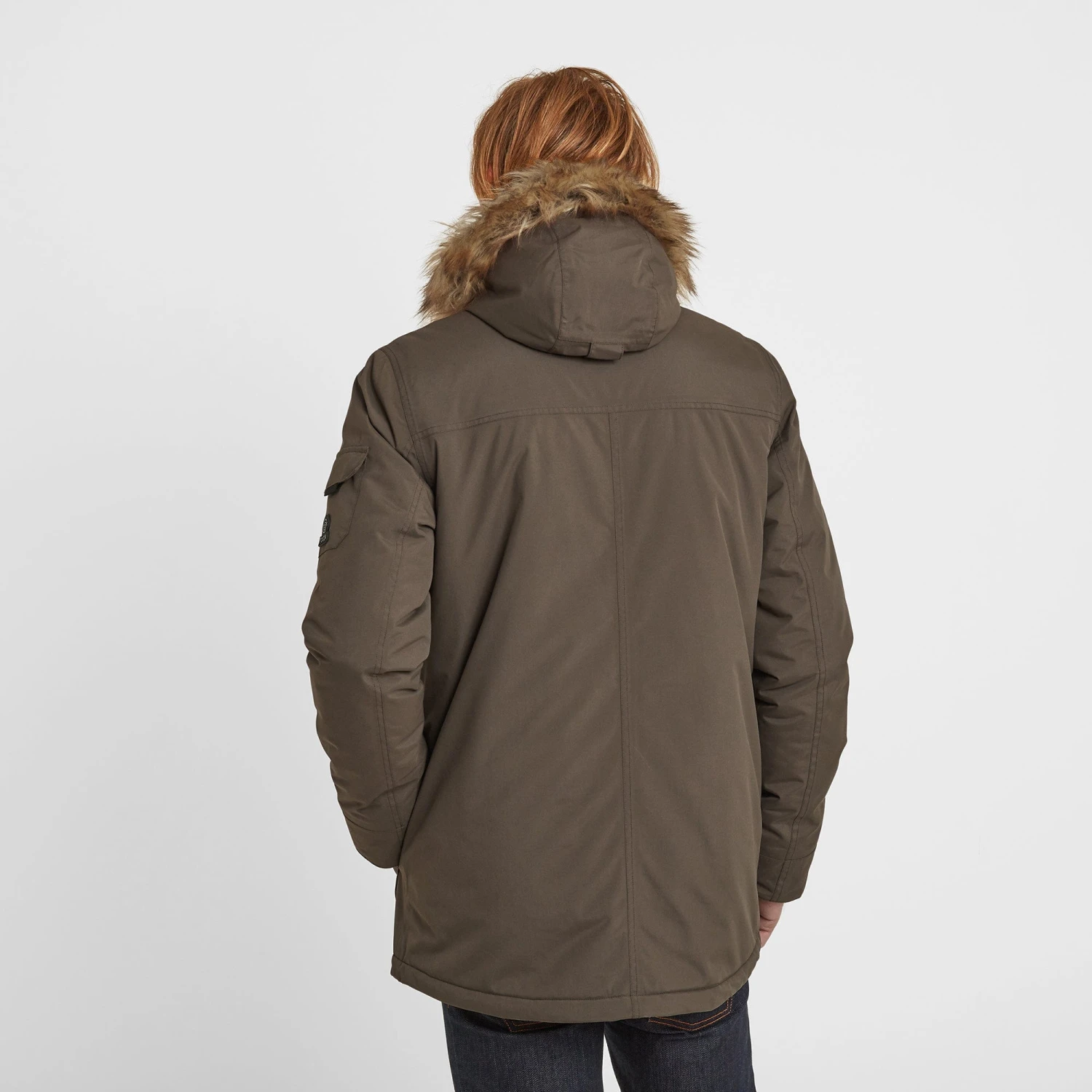 Garrick Mens Waterproof Parka - Dark Khaki - Image 3