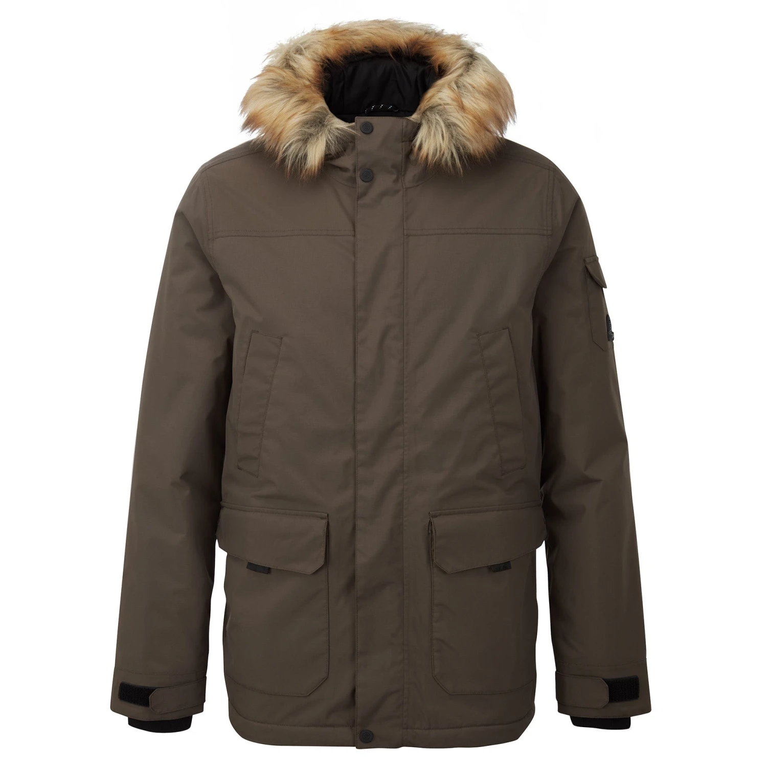 Garrick Mens Waterproof Parka - Dark Khaki - Image 5