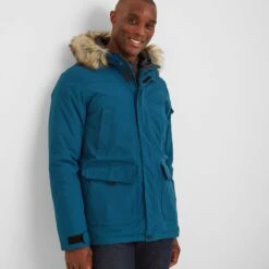 Garrick Mens Waterproof Parka - Lagoon Blue