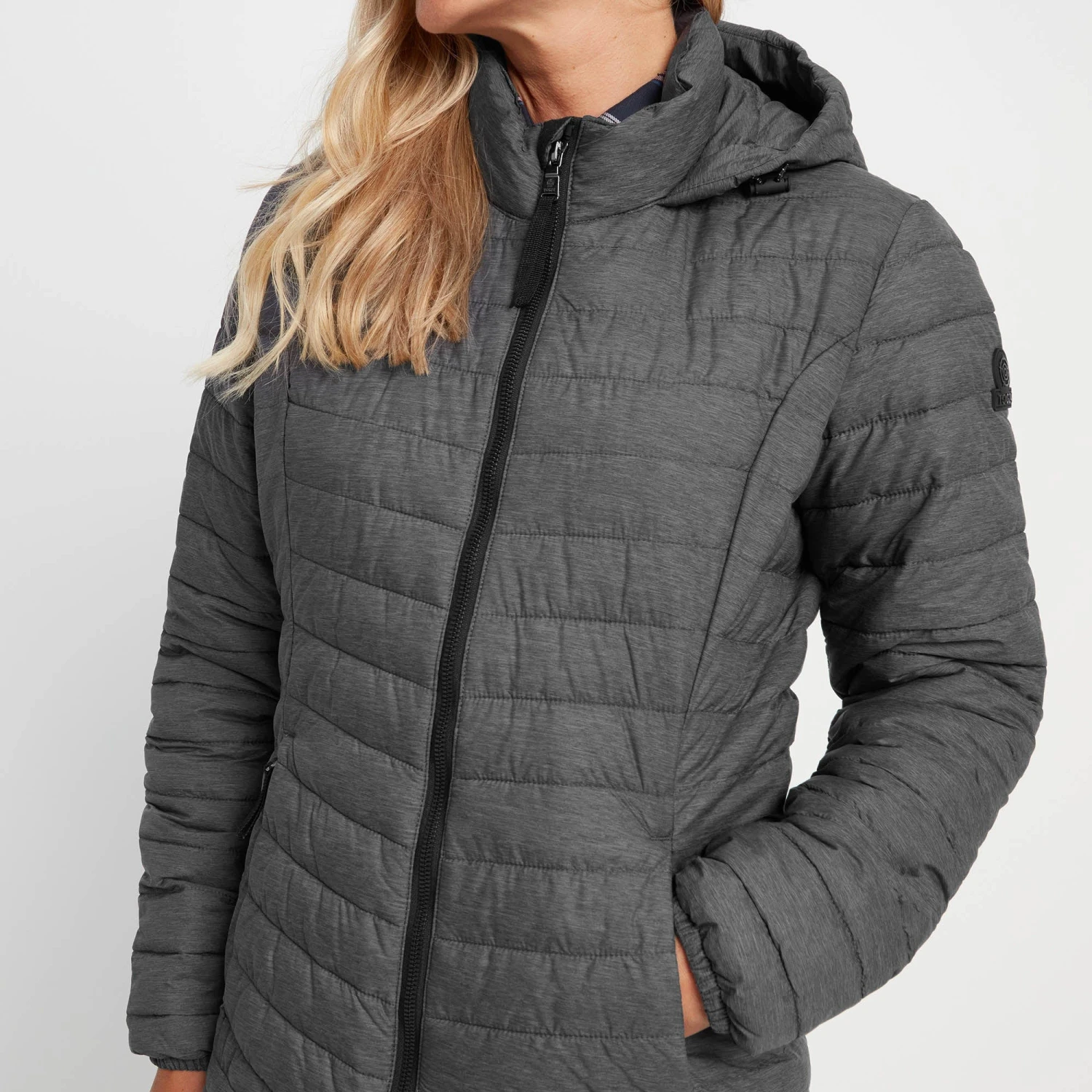 Garriston Womens Lightweight Padded Jacket - Grey Marl - Image 5