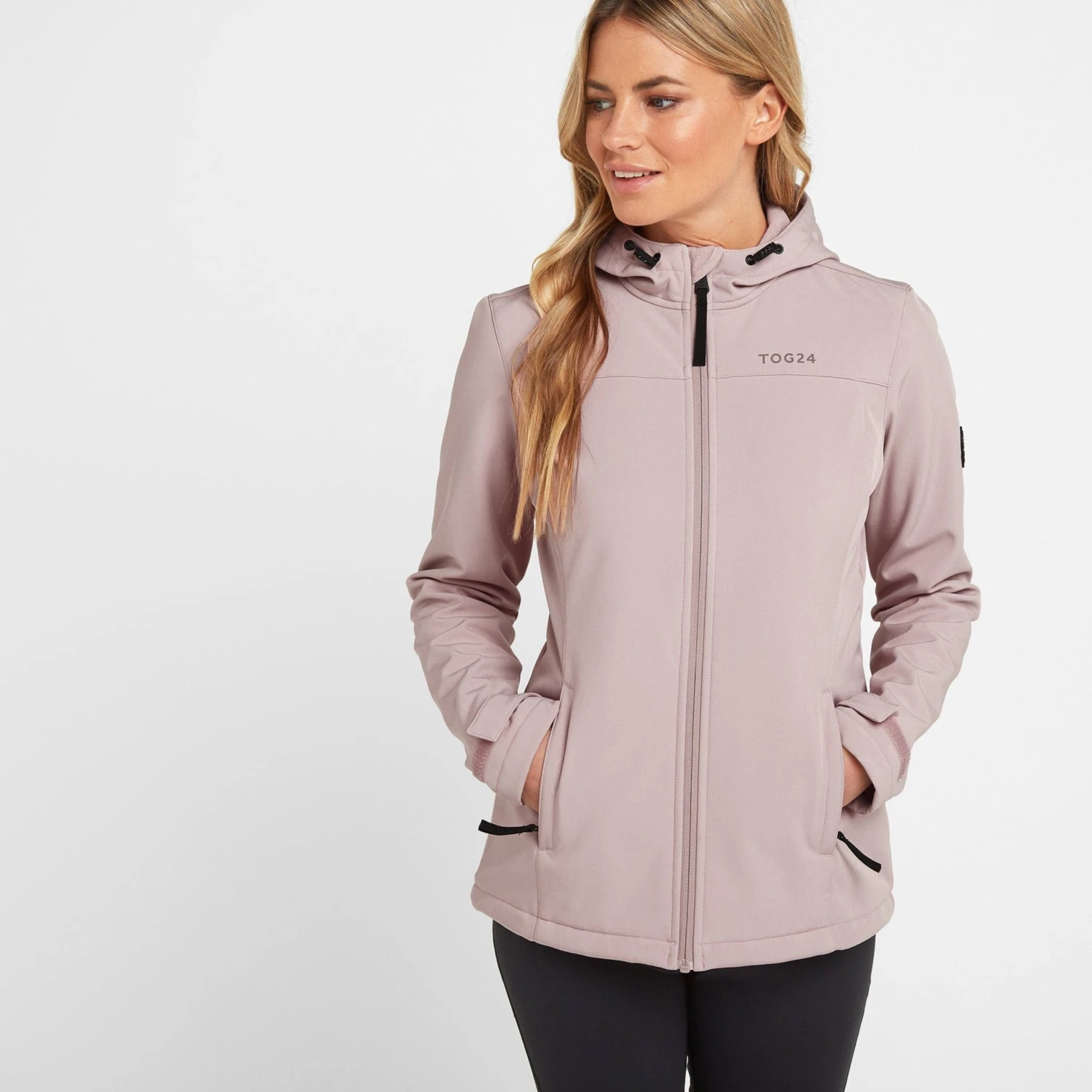 Keld Womens Softshell Hooded Jacket - Dusky Pink - Image 2