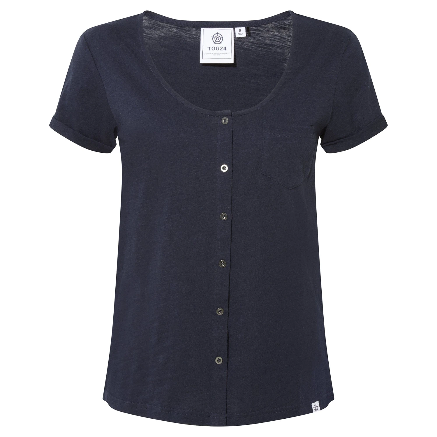 Kinver Womens Button Up Top - Dark Indigo - Image 8