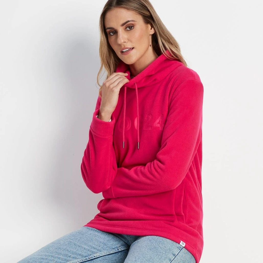 Kirkby Womens Funnel Neck Fleece - Magenta Pink - Image 4
