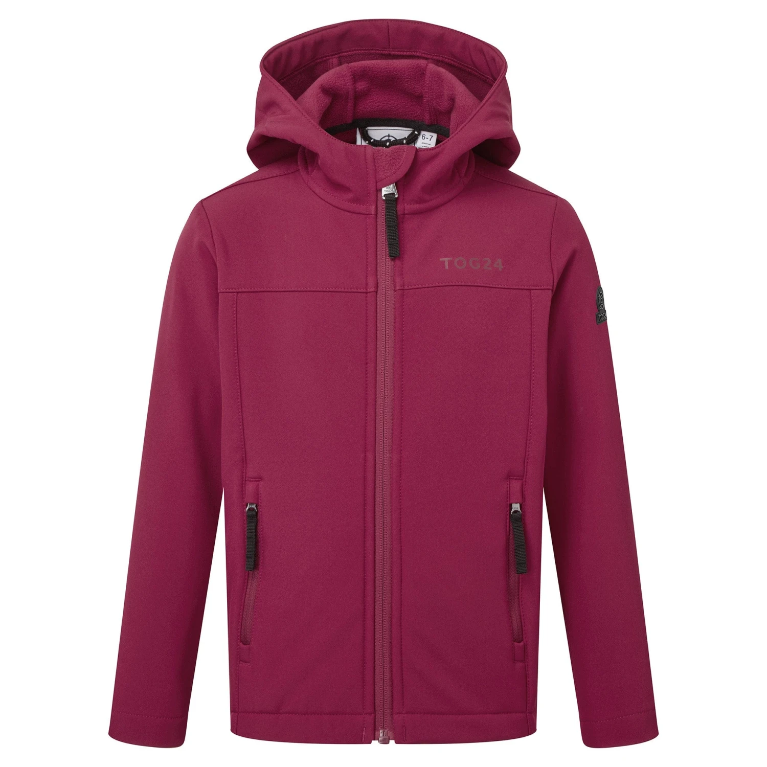 Koroma Kids Softshell Hooded Jacket - Raspberry - Image 6